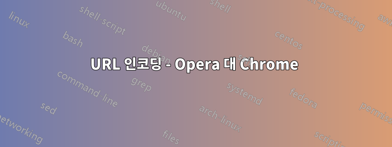 URL 인코딩 - Opera 대 Chrome