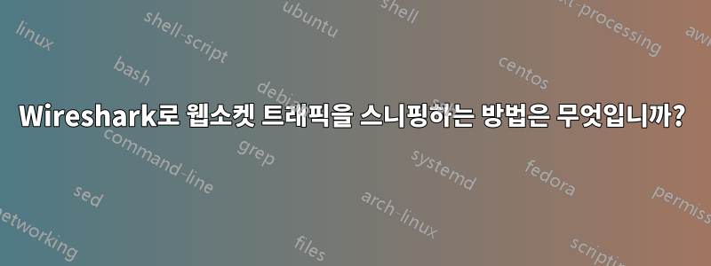 Wireshark로 웹소켓 트래픽을 스니핑하는 방법은 무엇입니까?