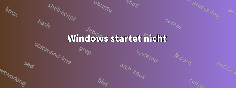 Windows startet nicht