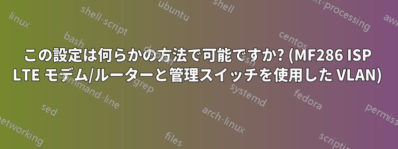 この設定は何らかの方法で可能ですか? (MF286 ISP LTE モデム/ルーターと管理スイッチを使用した VLAN)