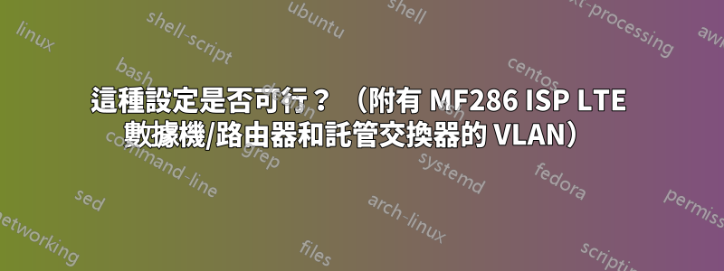 這種設定是否可行？ （附有 MF286 ISP LTE 數據機/路由器和託管交換器的 VLAN）