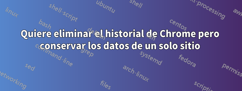 Quiere eliminar el historial de Chrome pero conservar los datos de un solo sitio