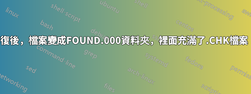 檔案正常可播放，chkdsk修復後，檔案變成FOUND.000資料夾，裡面充滿了.CHK檔案（Fat32單256g分區SD卡）