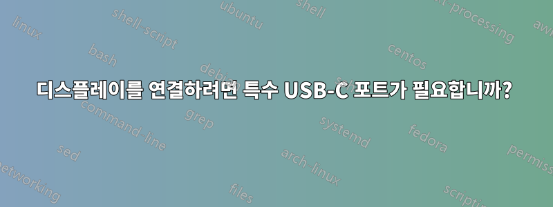 디스플레이를 연결하려면 특수 USB-C 포트가 필요합니까?