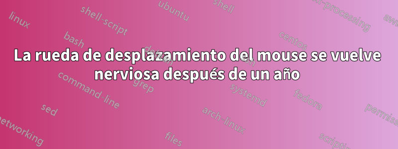 La rueda de desplazamiento del mouse se vuelve nerviosa después de un año