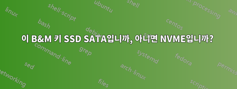 이 B&M 키 SSD SATA입니까, 아니면 NVME입니까?