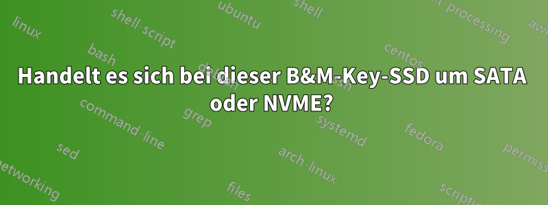 Handelt es sich bei dieser B&M-Key-SSD um SATA oder NVME?