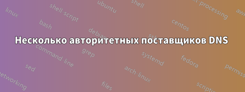 Несколько авторитетных поставщиков DNS