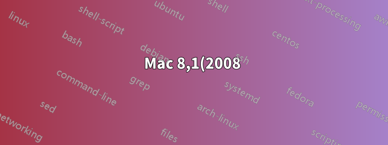 Mac 8,1(2008)에 MacOS Maverick을 새로 설치하세요.