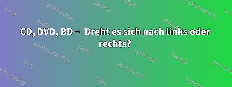 CD, DVD, BD – Dreht es sich nach links oder rechts?