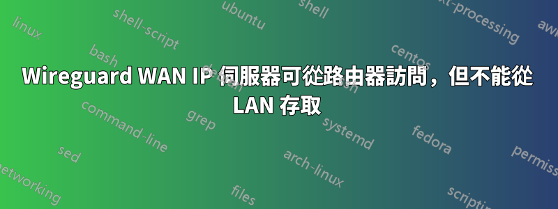 Wireguard WAN IP 伺服器可從路由器訪問，但不能從 LAN 存取