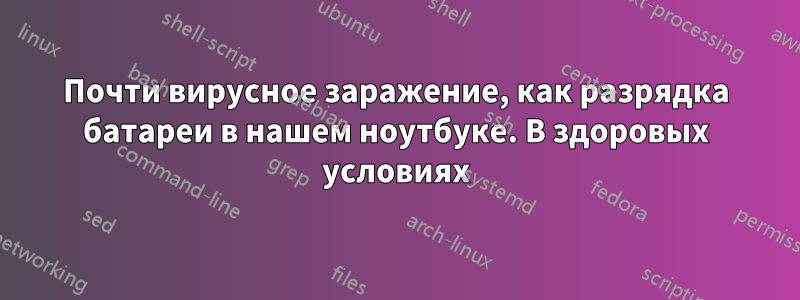 Почти вирусное заражение, как разрядка батареи в нашем ноутбуке. В здоровых условиях