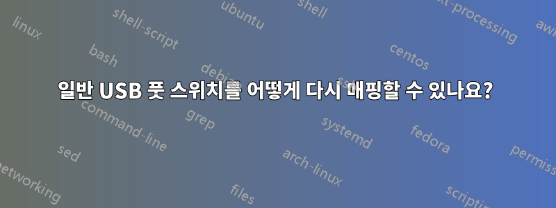 일반 USB 풋 스위치를 어떻게 다시 매핑할 수 있나요?