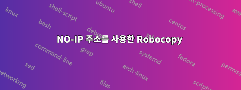 NO-IP 주소를 사용한 Robocopy