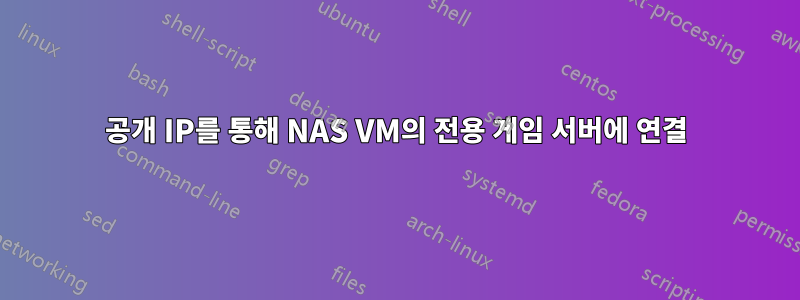 공개 IP를 통해 NAS VM의 전용 게임 서버에 연결