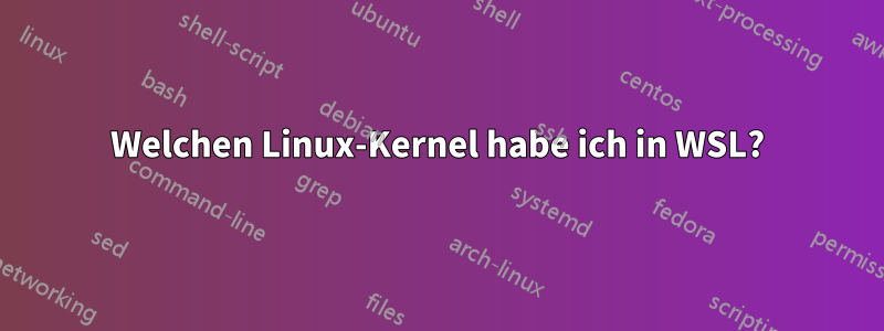 Welchen Linux-Kernel habe ich in WSL?