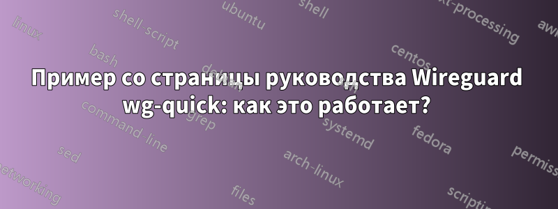 Пример со страницы руководства Wireguard wg-quick: как это работает?