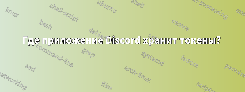 Где приложение Discord хранит токены?