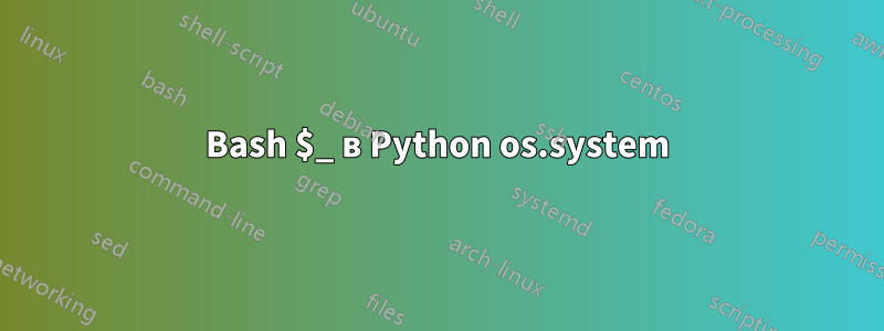 Bash $_ в Python os.system
