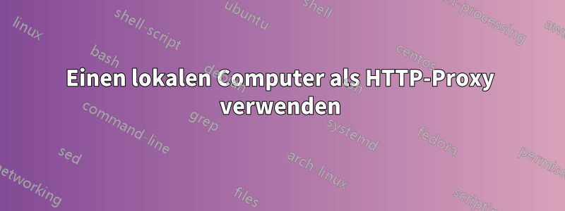 Einen lokalen Computer als HTTP-Proxy verwenden