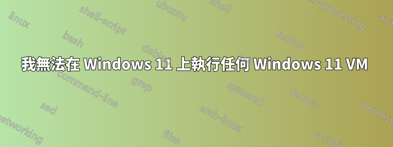我無法在 Windows 11 上執行任何 Windows 11 VM