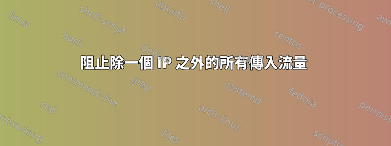 阻止除一個 IP 之外的所有傳入流量