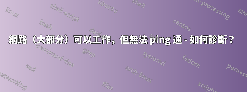 網路（大部分）可以工作，但無法 ping 通 - 如何診斷？