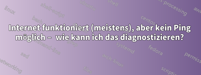 Internet funktioniert (meistens), aber kein Ping möglich – wie kann ich das diagnostizieren?