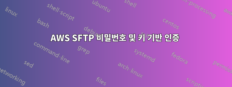 AWS SFTP 비밀번호 및 키 기반 인증