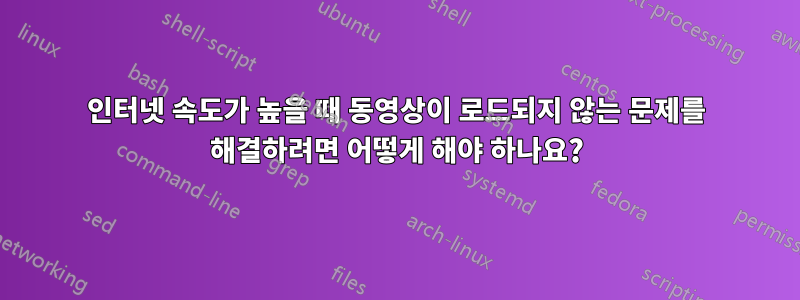 인터넷 속도가 높을 때 동영상이 로드되지 않는 문제를 해결하려면 어떻게 해야 하나요?