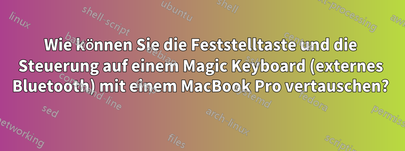 Wie können Sie die Feststelltaste und die Steuerung auf einem Magic Keyboard (externes Bluetooth) mit einem MacBook Pro vertauschen?