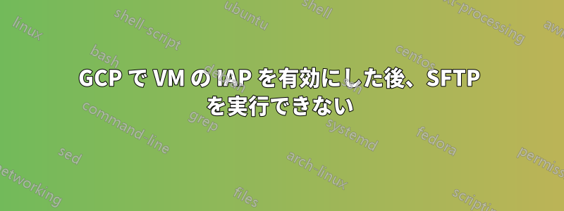 GCP で VM の IAP を有効にした後、SFTP を実行できない