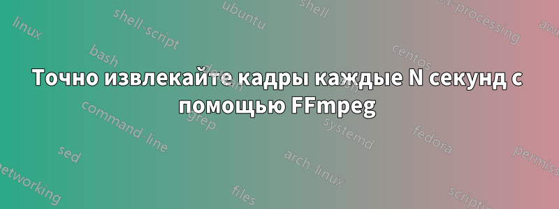 Точно извлекайте кадры каждые N секунд с помощью FFmpeg