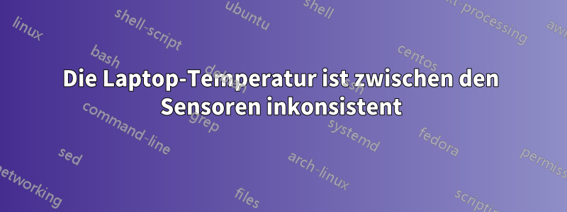 Die Laptop-Temperatur ist zwischen den Sensoren inkonsistent