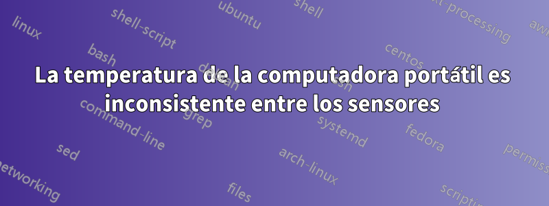 La temperatura de la computadora portátil es inconsistente entre los sensores