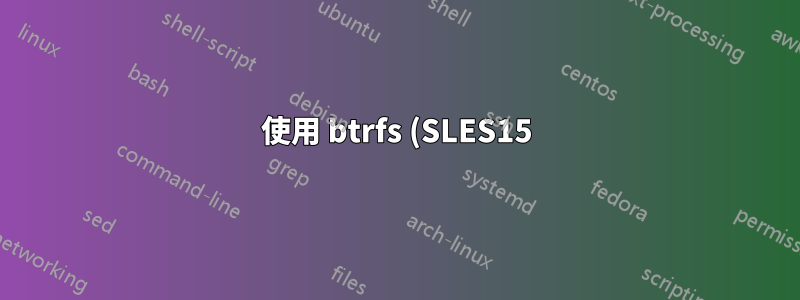 使用 btrfs (SLES15) 的非空掛載點:需要它們嗎?