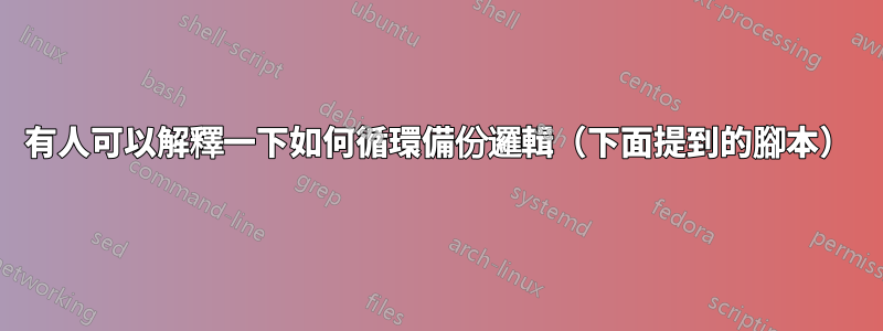 有人可以解釋一下如何循環備份邏輯（下面提到的腳本）