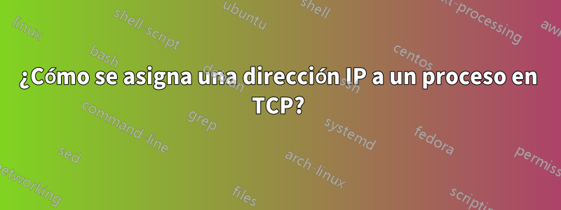 ¿Cómo se asigna una dirección IP a un proceso en TCP?