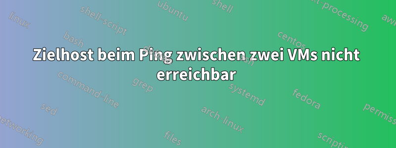 Zielhost beim Ping zwischen zwei VMs nicht erreichbar