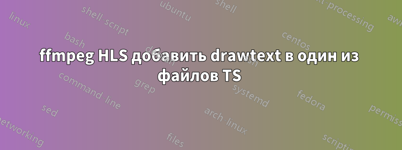 ffmpeg HLS добавить drawtext в один из файлов TS