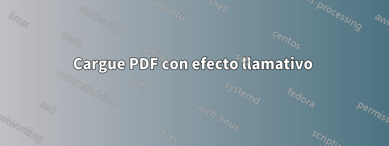 Cargue PDF con efecto llamativo