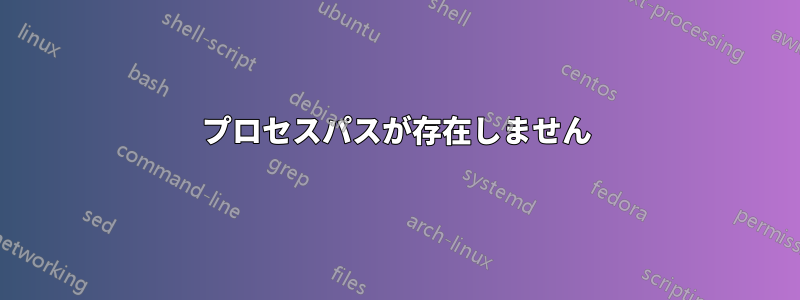 プロセスパスが存在しません