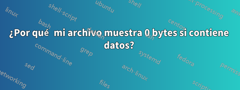 ¿Por qué mi archivo muestra 0 bytes si contiene datos?