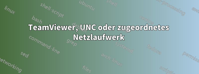 TeamViewer, UNC oder zugeordnetes Netzlaufwerk