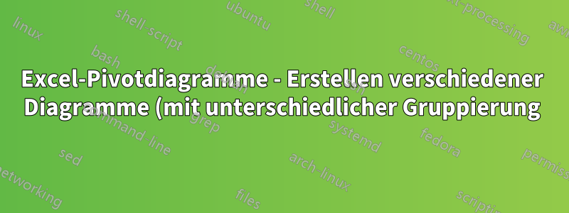 Excel-Pivotdiagramme - Erstellen verschiedener Diagramme (mit unterschiedlicher Gruppierung) aus denselben Daten