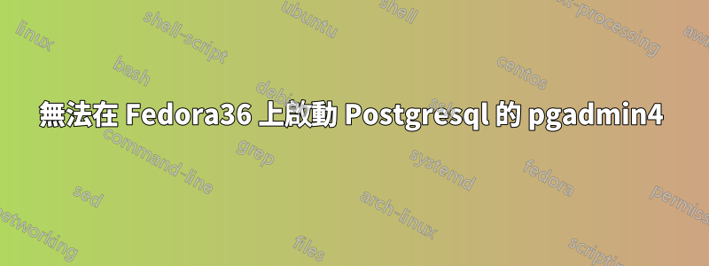 無法在 Fedora36 上啟動 Postgresql 的 pgadmin4