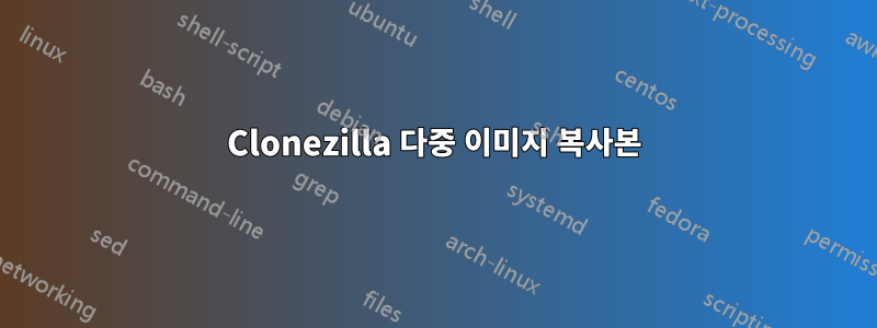 Clonezilla 다중 이미지 복사본