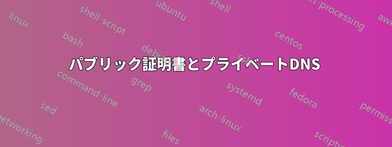 パブリック証明書とプライベートDNS