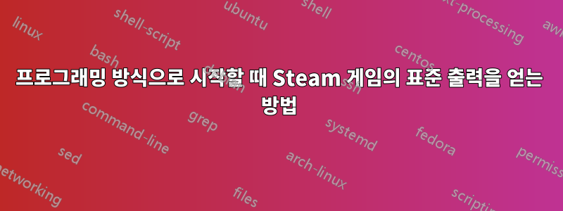 프로그래밍 방식으로 시작할 때 Steam 게임의 표준 출력을 얻는 방법