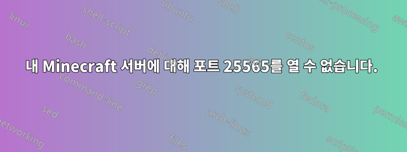 내 Minecraft 서버에 대해 포트 25565를 열 수 없습니다.